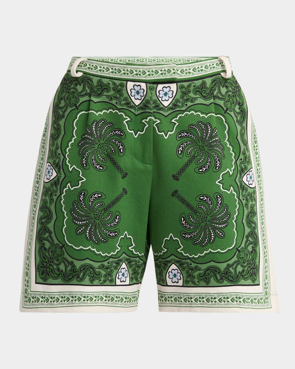 Foulard Pleated Boyfriend Shorts